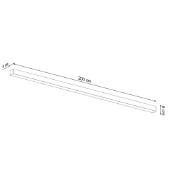Plafondlamp Pinne Grijs 3000K 200cm - Giga Meubel