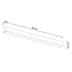 Plafondlamp Pinne Grijs 3000K 90cm - Giga Meubel