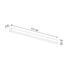 Plafondlamp Pinne Zwart 3000K 118cm - Giga Meubel