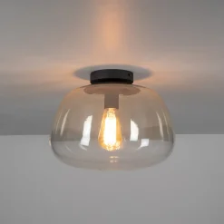 Plafondlamp Pulse Shaded 1-lichts Amber Glas - Giga Meubel