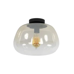 Plafondlamp Pulse Shaded 1-lichts Amber Glas - Giga Meubel
