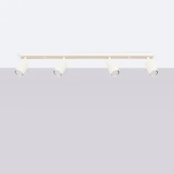 Plafondlamp Ring 4-Lichts Beige - Giga Meubel