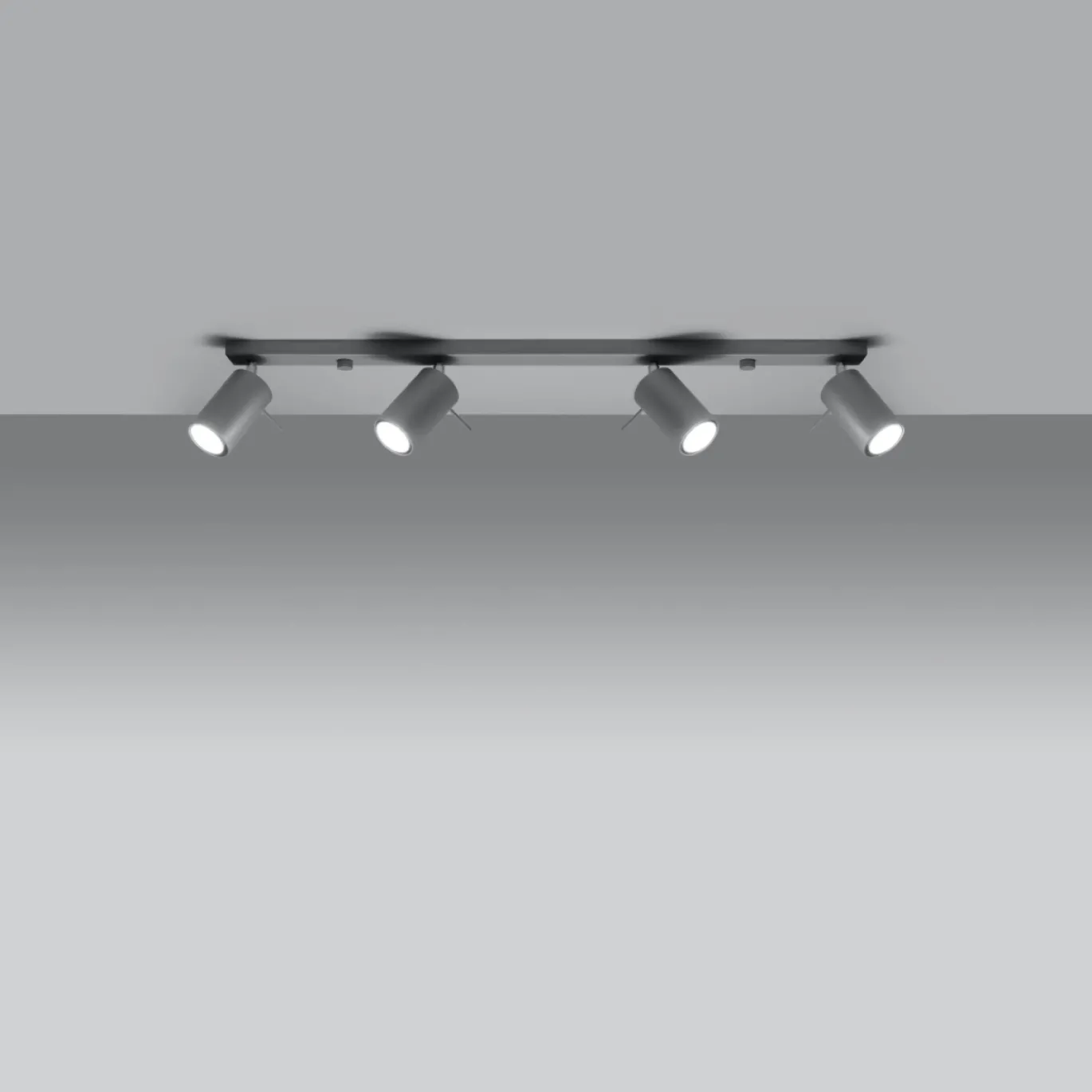 Plafondlamp Ring 4-Lichts Grijs - Giga Meubel