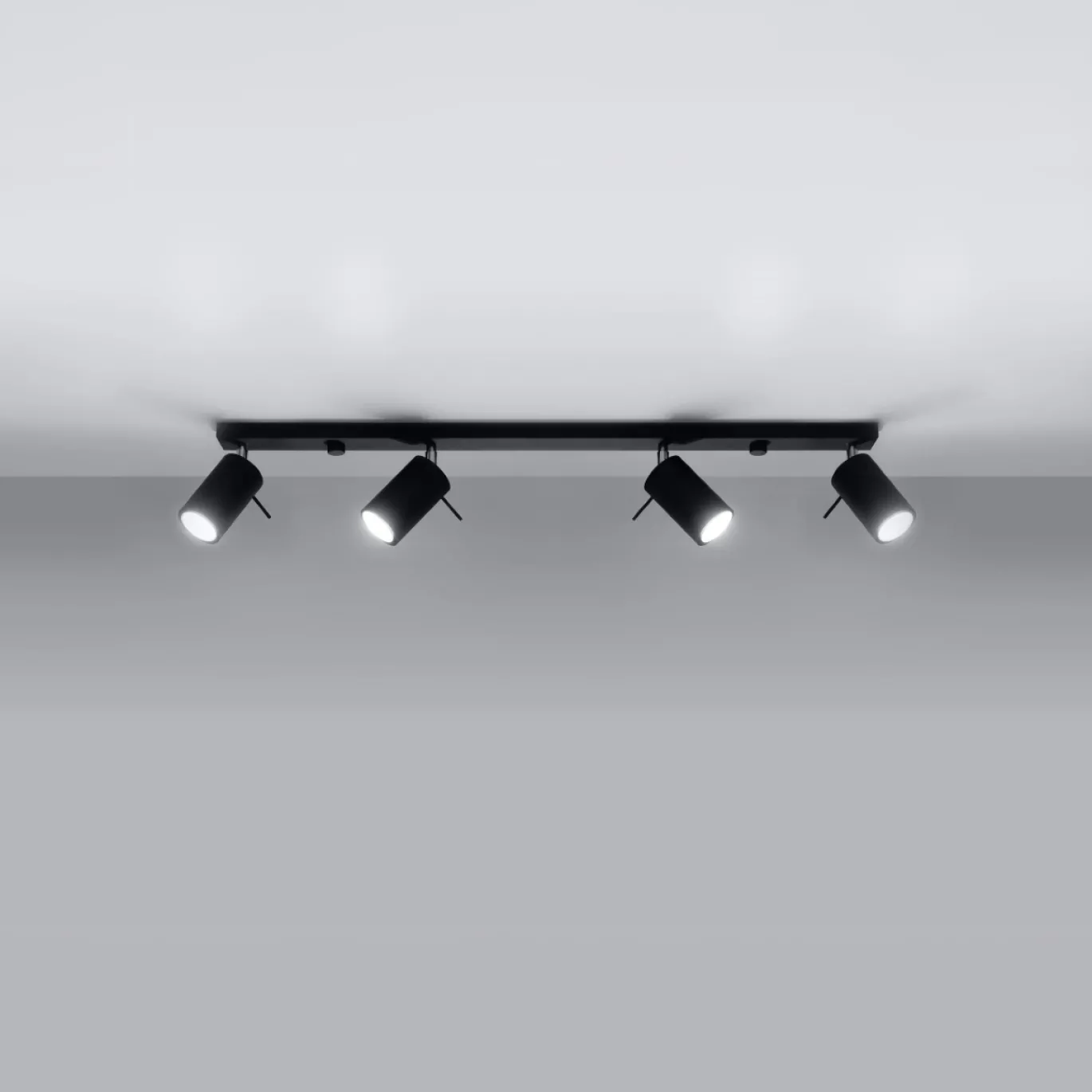 Plafondlamp Ring 4-Lichts Zwart - Giga Meubel