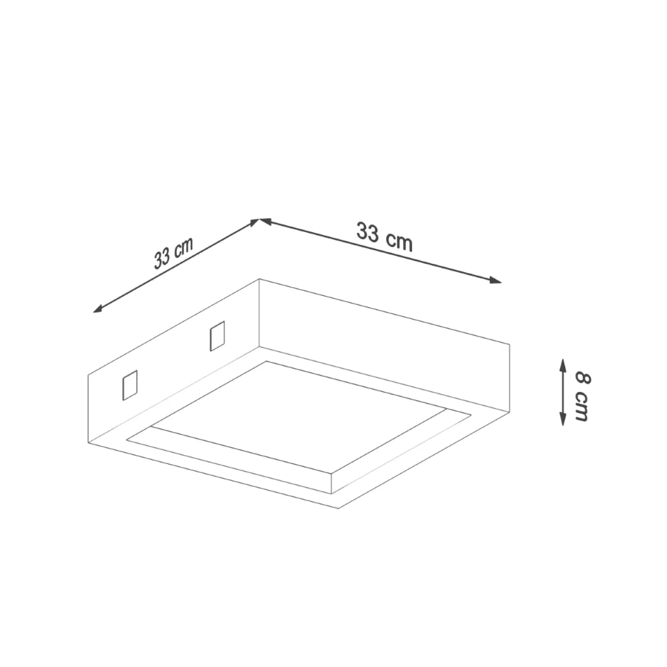 Plafondlamp Riza Vierkant Beton - Giga Meubel