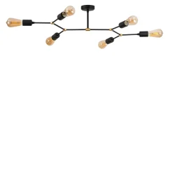Plafondlamp Sparrow Split Zwart 6-Lichts