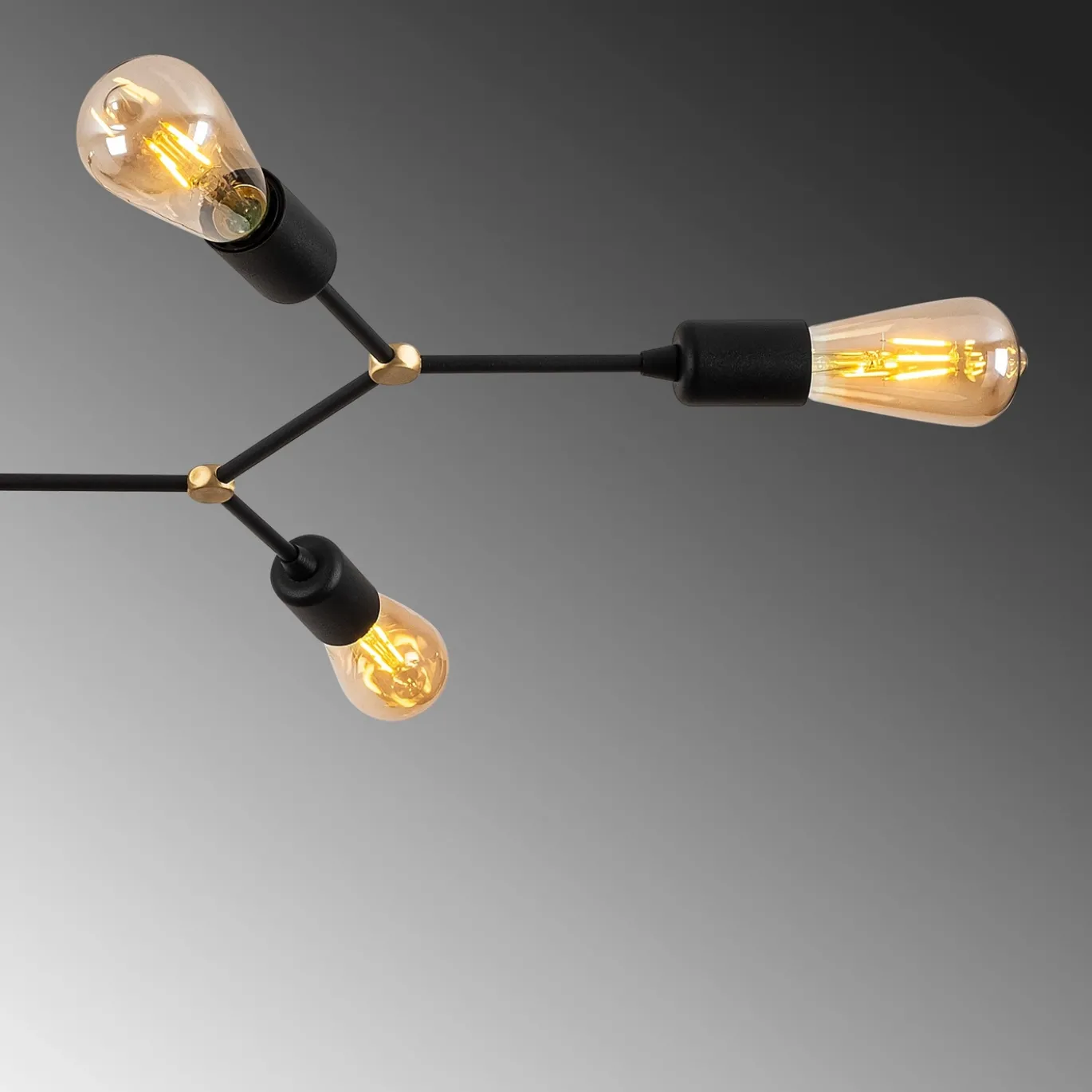 Plafondlamp Sparrow Split Zwart 6-Lichts