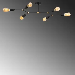 Plafondlamp Sparrow Split Zwart 6-Lichts