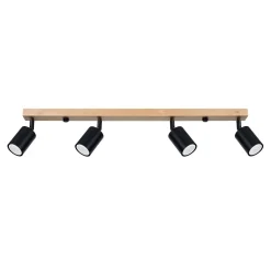 Plafondlamp Verdo 4-Lichts Zwart - Giga Meubel