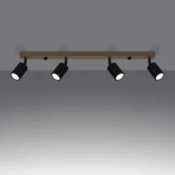 Plafondlamp Verdo 4-Lichts Zwart - Giga Meubel