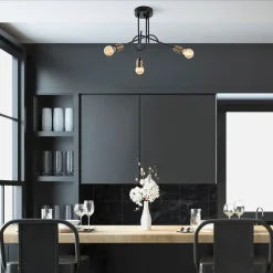 Plafondlamp Viraj Goud/Zwart 3-Lichts