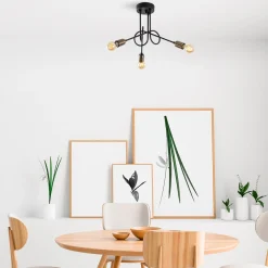 Plafondlamp Viraj Goud/Zwart 3-Lichts