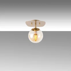 Plafondlamp Well Amber/Goud