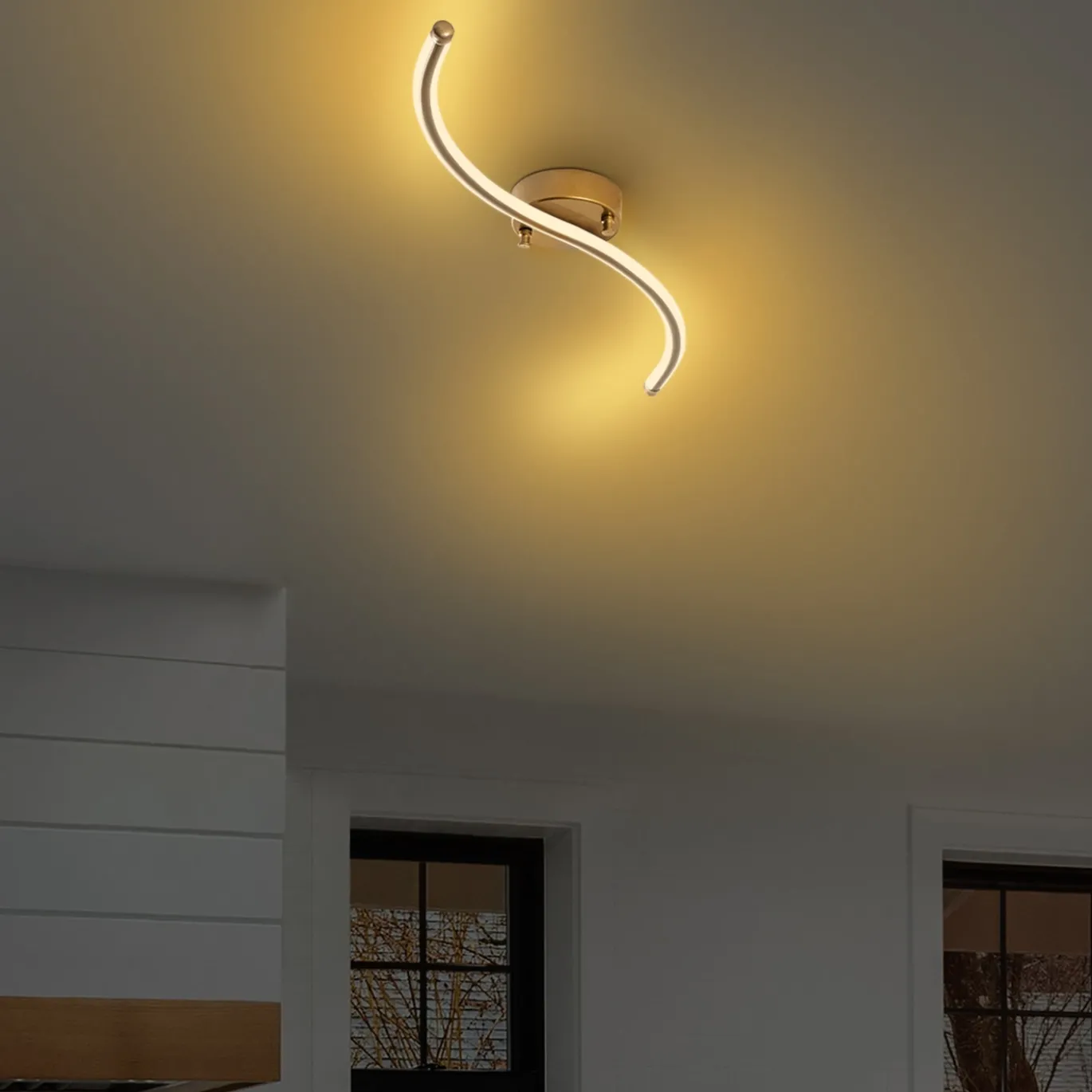Plafondlamp Yilan Goud