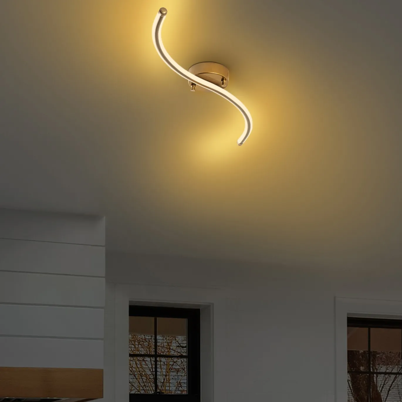 Plafondlamp Yilan Goud