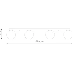 Plafondlamp Yoli 4-Lichts Wit - Giga Meubel