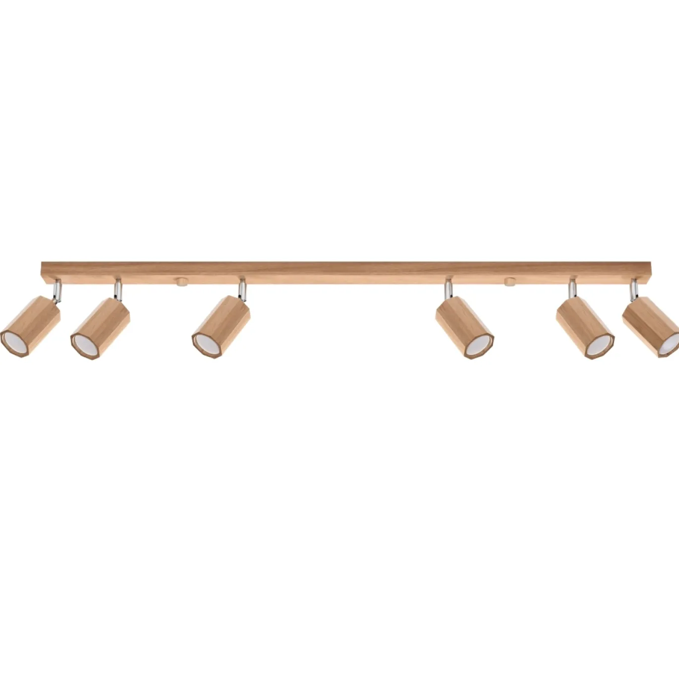 Plafondlamp Zeke 6-Lichts Eikenhout - Giga Meubel