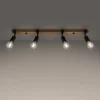 Plafondlamp Zuca 4-Lichts Zwart - Giga Meubel