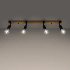 Plafondlamp Zuca 4-Lichts Zwart - Giga Meubel