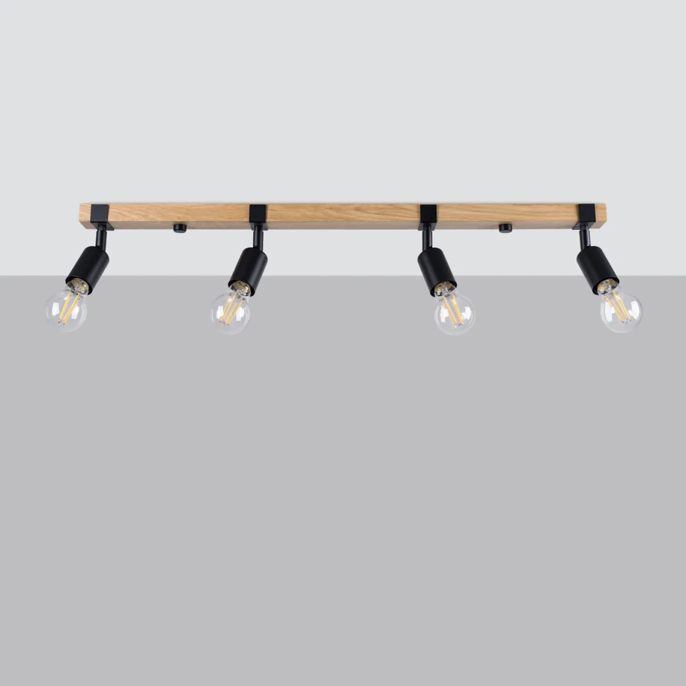 Plafondlamp Zuca 4-Lichts Zwart - Giga Meubel