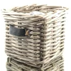 Plantenbak CL Leer Grijs 50x50x54 - Middel
