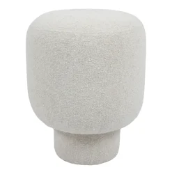 Poef Avia Beige Bouclé 45cm - Giga Meubel