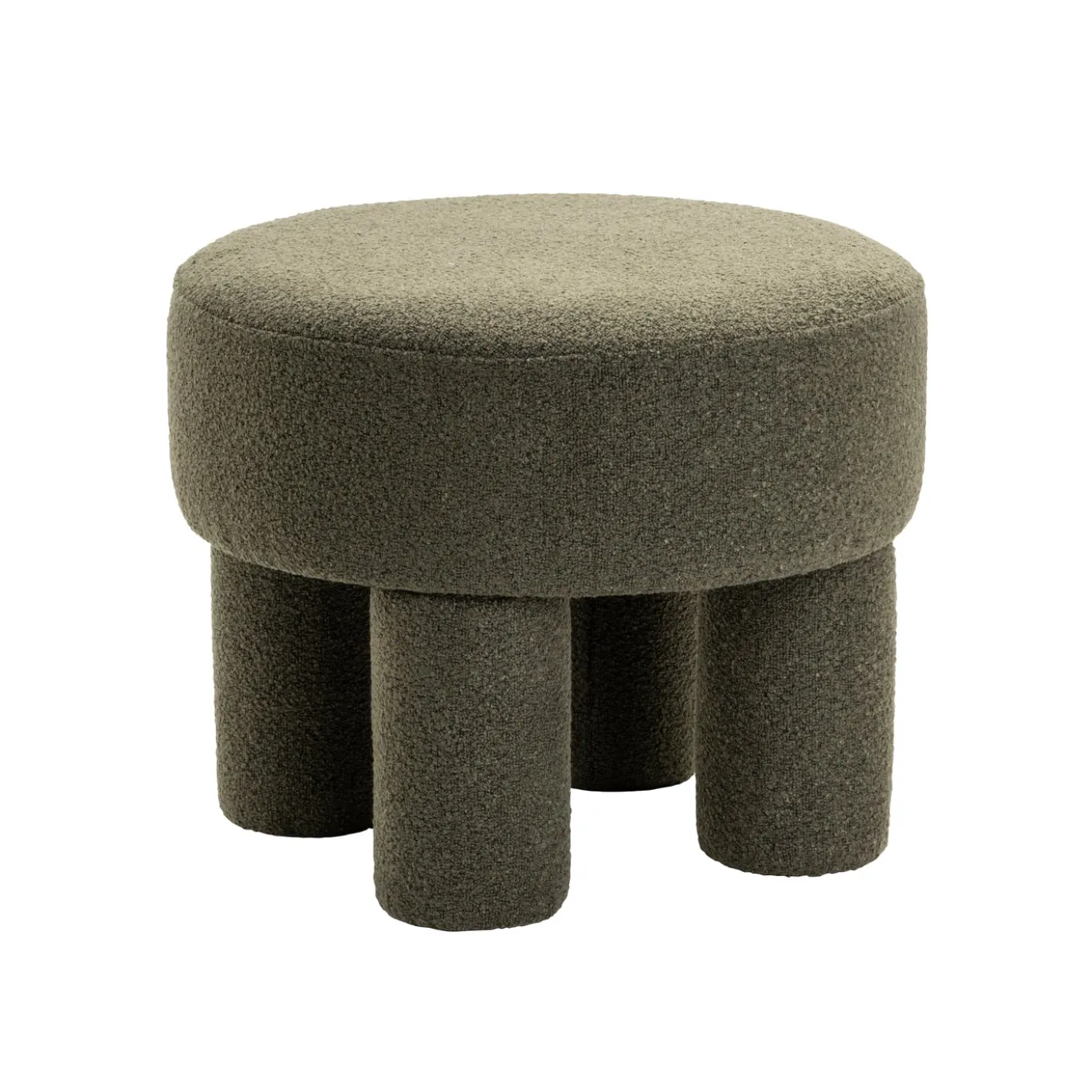 Poef Demi Bouclé Groen - Giga Meubel