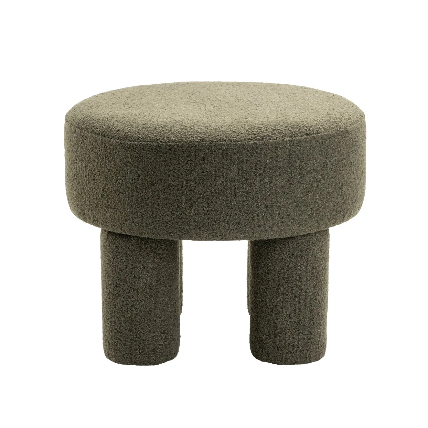 Poef Demi Bouclé Groen - Giga Meubel