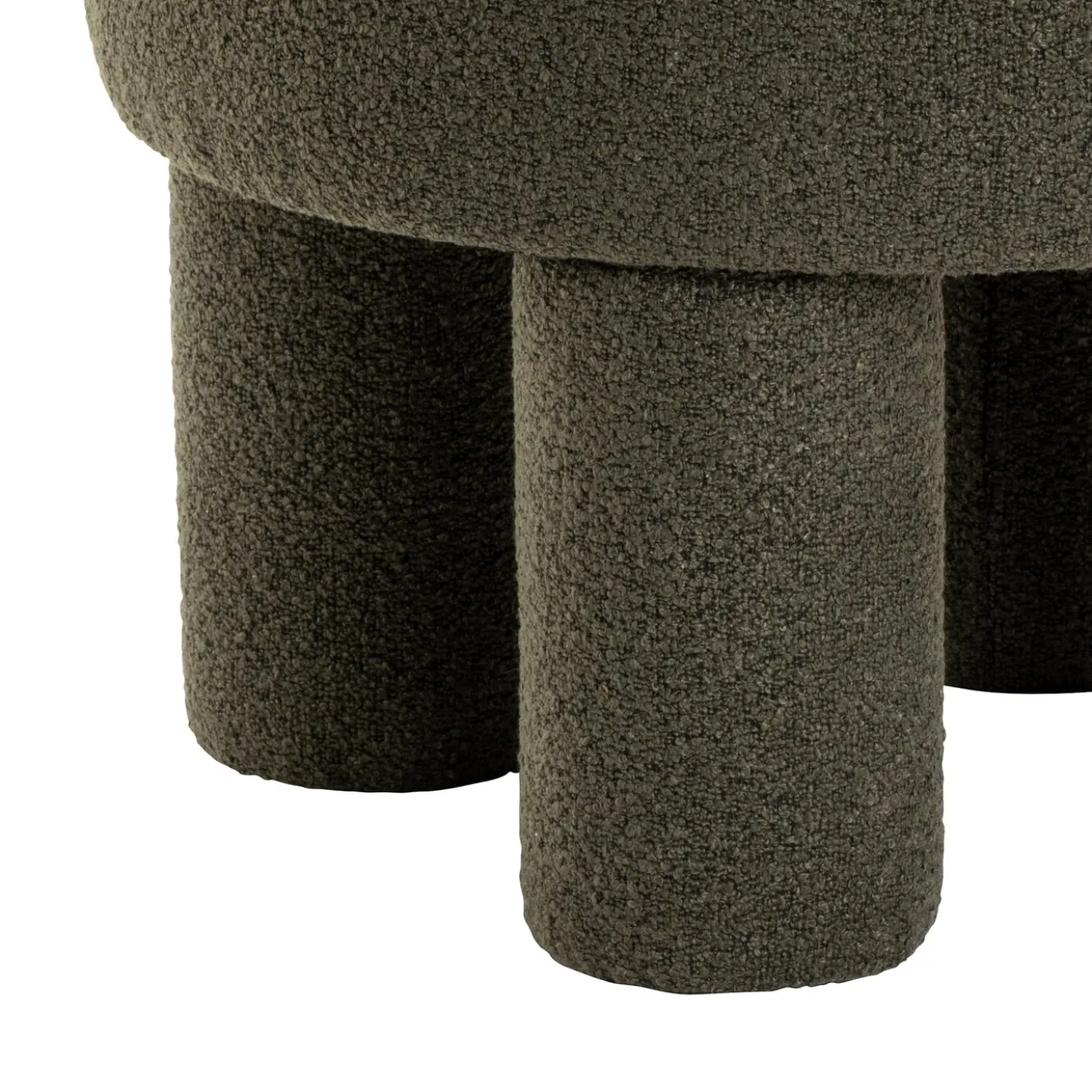Poef Demi Bouclé Groen - Giga Meubel