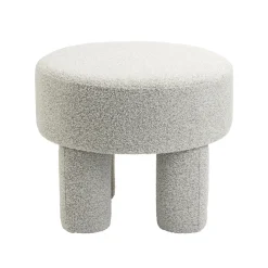Poef Demi Bouclé Naturel - Giga Meubel