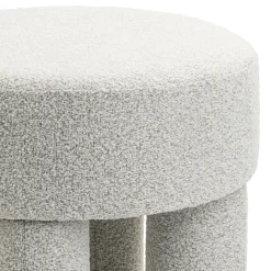 Poef Demi Bouclé Naturel - Giga Meubel