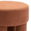 Poef Demi Bouclé Roest - Giga Meubel