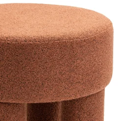 Poef Demi Bouclé Roest - Giga Meubel