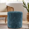 Poef Ribbed Blauw - Giga Living