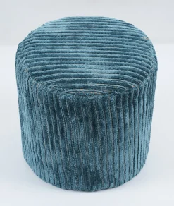 Poef Ribbed Blauw - Giga Living