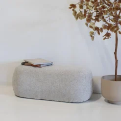 Poef Sarah Beige 100cm - Giga Meubel