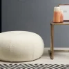 Poef Tina Bouclé Wit Ø55cm