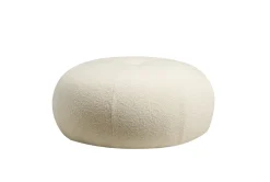 Poef Tina Bouclé Wit Ø55cm