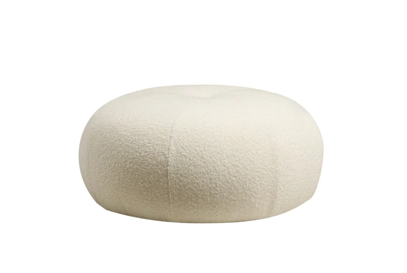 Poef Tina Bouclé Wit Ø55cm