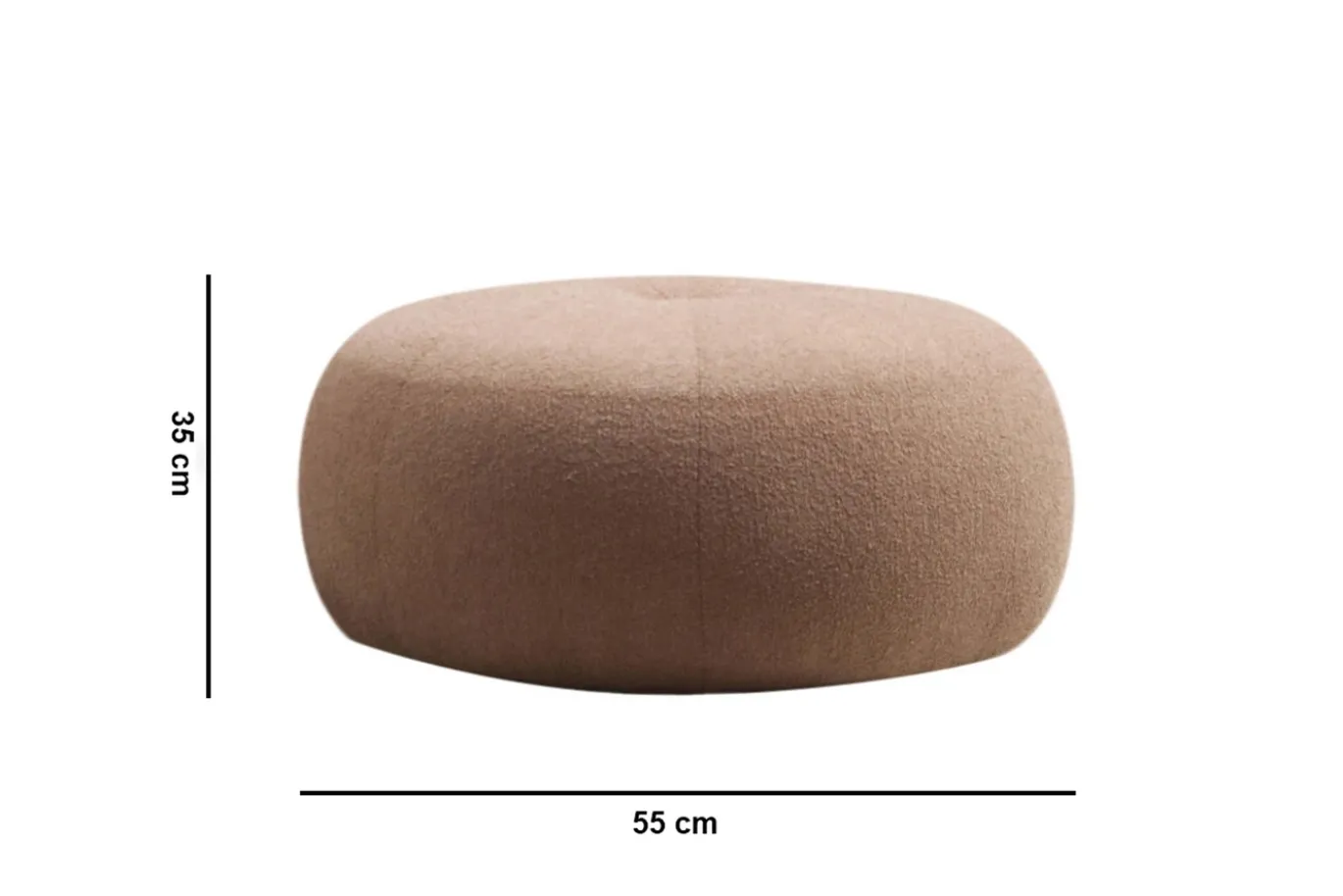 Poef Tina Cappuccino Ø55cm