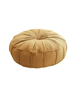 Poef Vintage Teddy Geel