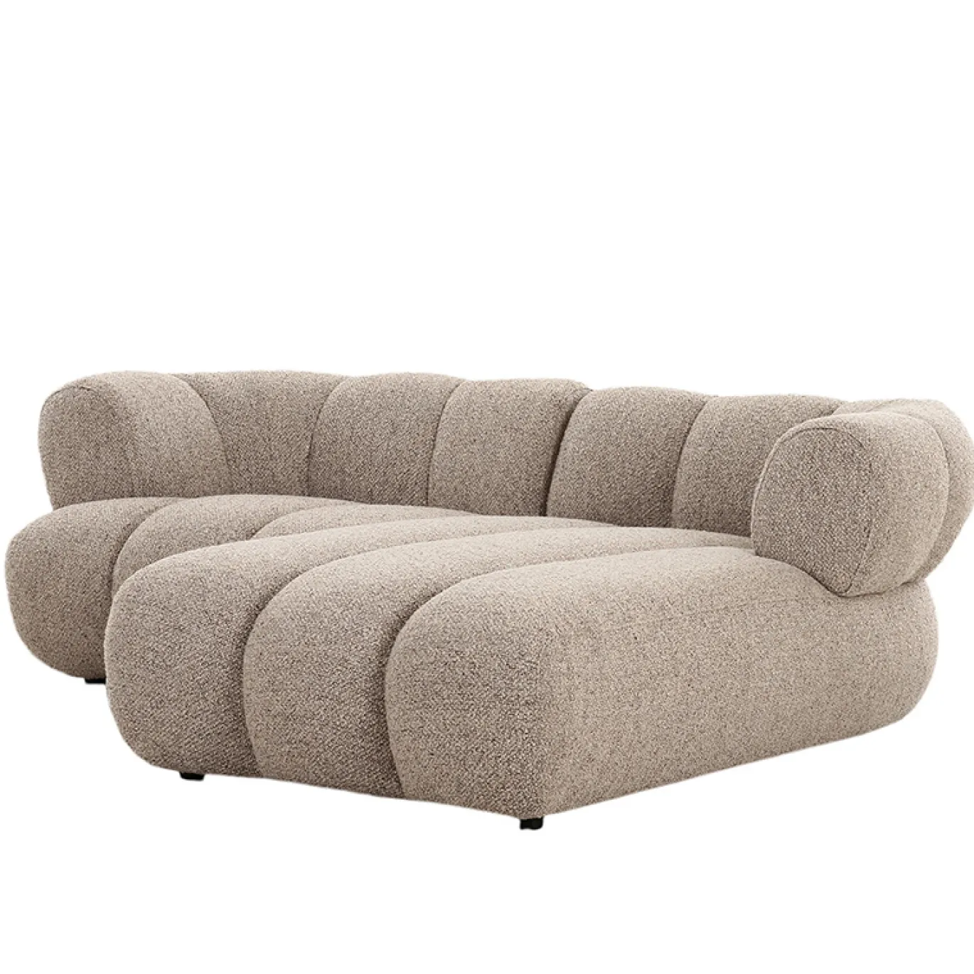 Pole to Pole Chaise Longue Bank New York 2,5-Zits Zand Bouclé