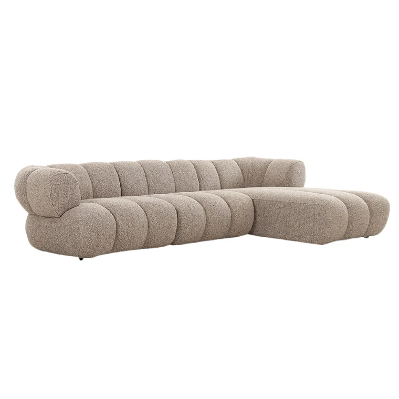 Pole to Pole Chaise Longue Bank New York 4-Zits Zand Bouclé