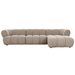 Pole to Pole Chaise Longue Bank New York 4-Zits Zand Bouclé