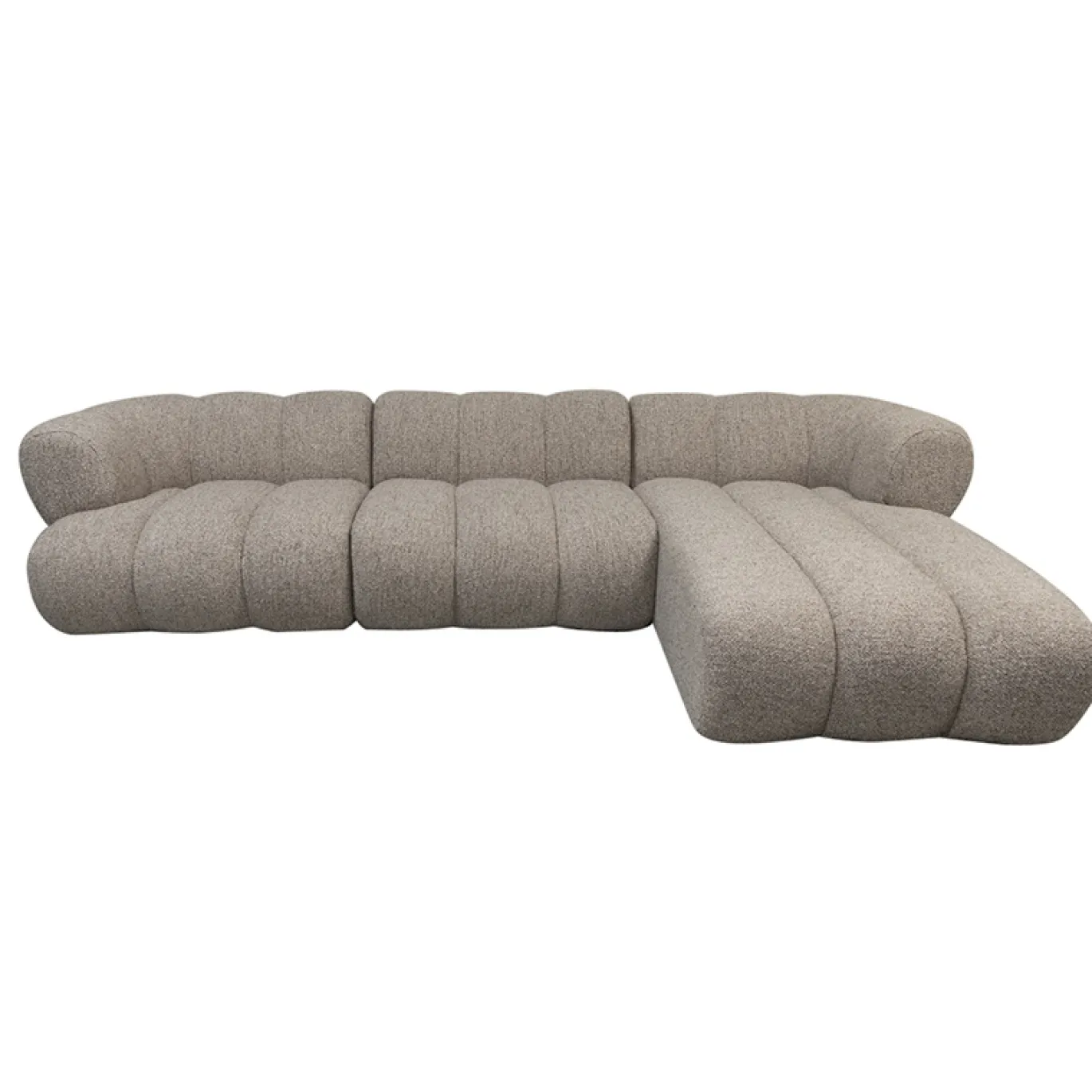 Pole to Pole Chaise Longue Bank New York 4-Zits Zand Bouclé