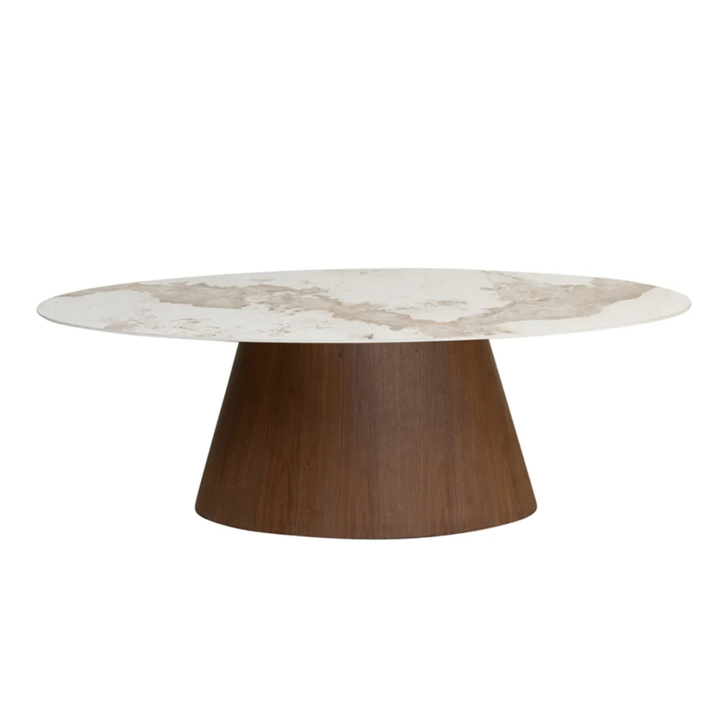 Pole to Pole Eettafel Ellipse Ovaal Marmerlook 220cm