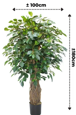 PrettyPlants Kunstplant Ficus Liana 180cm