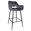 PTMD Barkruk Fallon Velvet Antraciet