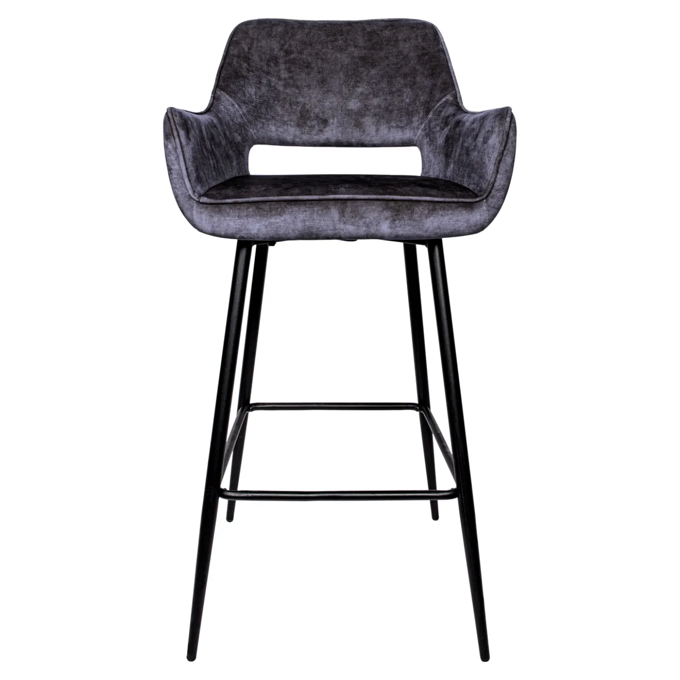 PTMD Barkruk Fallon Velvet Antraciet