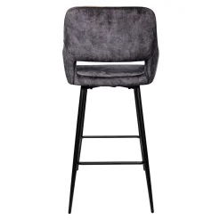PTMD Barkruk Fallon Velvet Antraciet